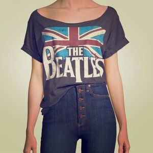 Alice and Olivia Beatles off the shoulder tee NWT